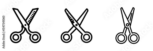 The symbol for cutting is represented by scissors and a trim line icon, along with instructions to cut at that point
