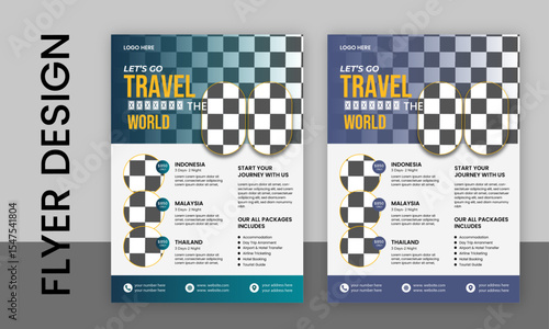 Modern Travel Flyer Design Template | Vacation & Tour Promotion, Travel Tour Package Flyer Template | Holiday & Vacation Promotion