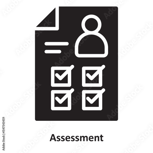 Assessment Vector Icon which can easily modify or edit