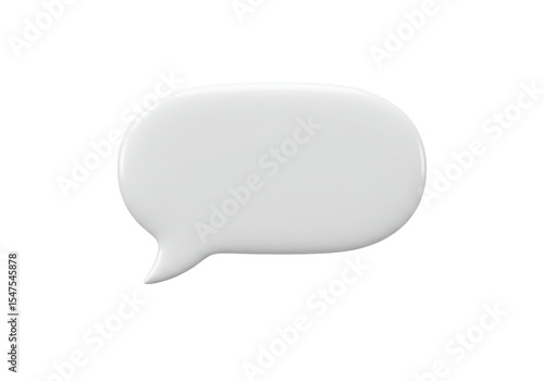 Isolated White Speech Bubble for Text