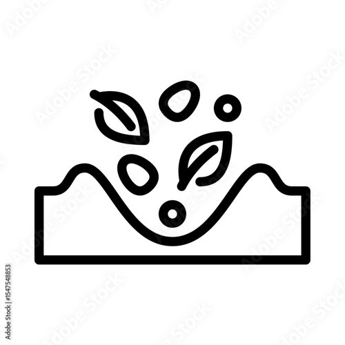 Organic waste outline icon. Recycle waste black line illustration.