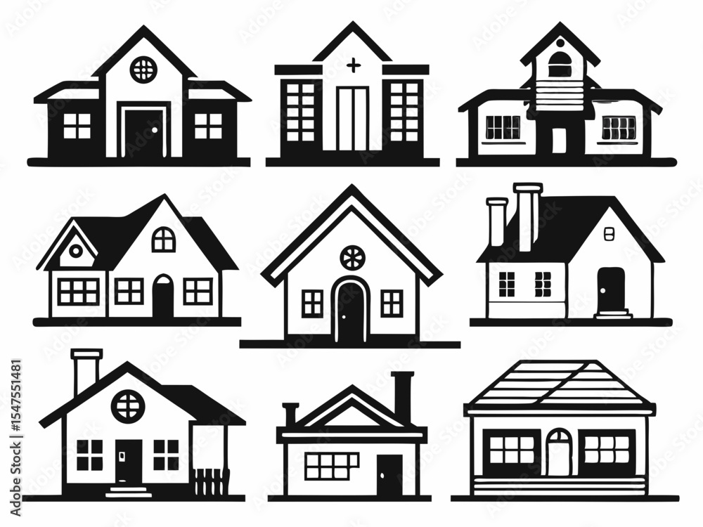 set of houses set of houses