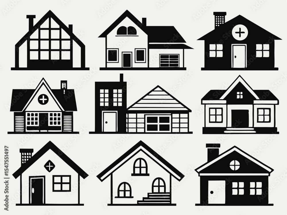 set of houses set of houses