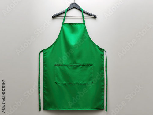 An apron hanging alone agai...