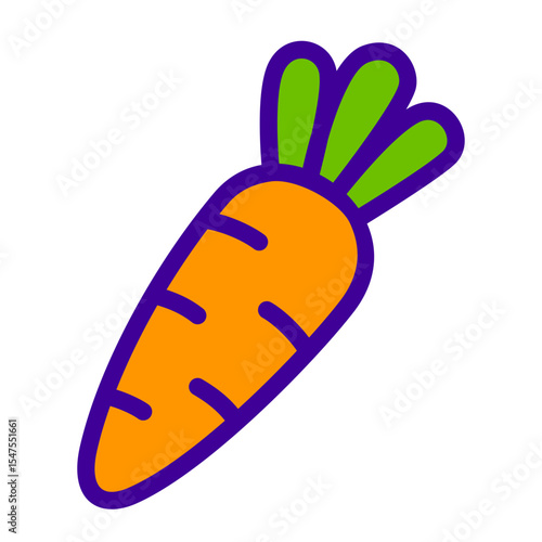 Vector illustration of a carrot