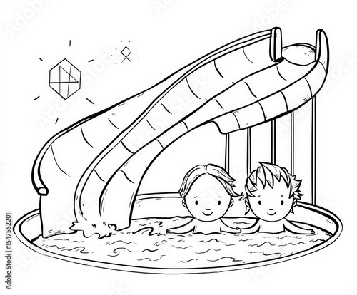 Children playing with a wat...
