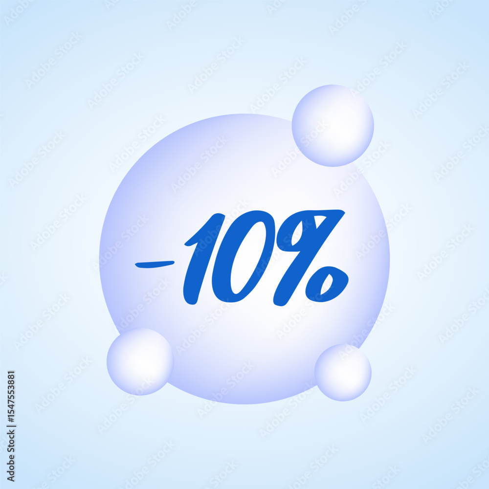 A 10% discount badge. Simple minimalist design. Vector illustration A 10% discount badge. Simple minimalist design. Vector illustration