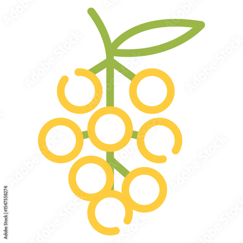 Exotic Fruit Buni Vector Illustration
