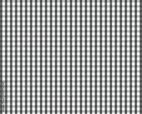 Classic Black and White Gingham Pattern for Seamless Background Design