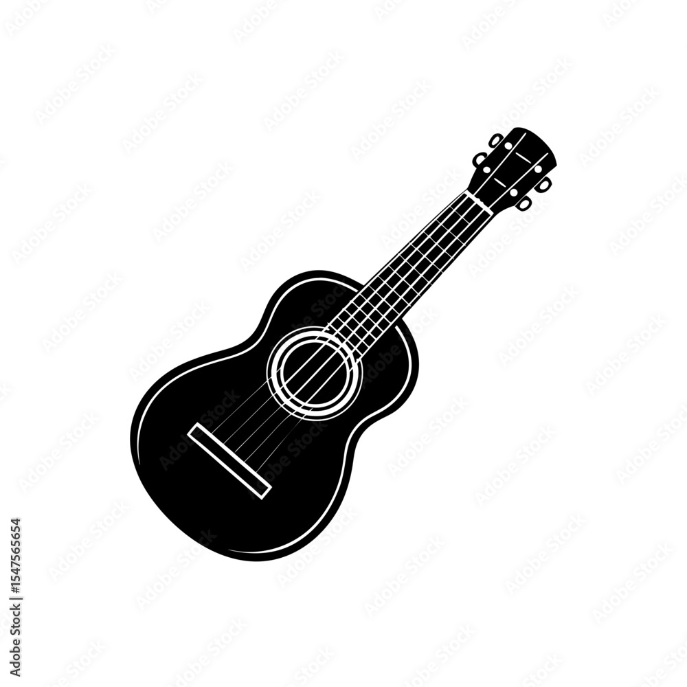 Fototapeta premium acoustic guitar isolated on white