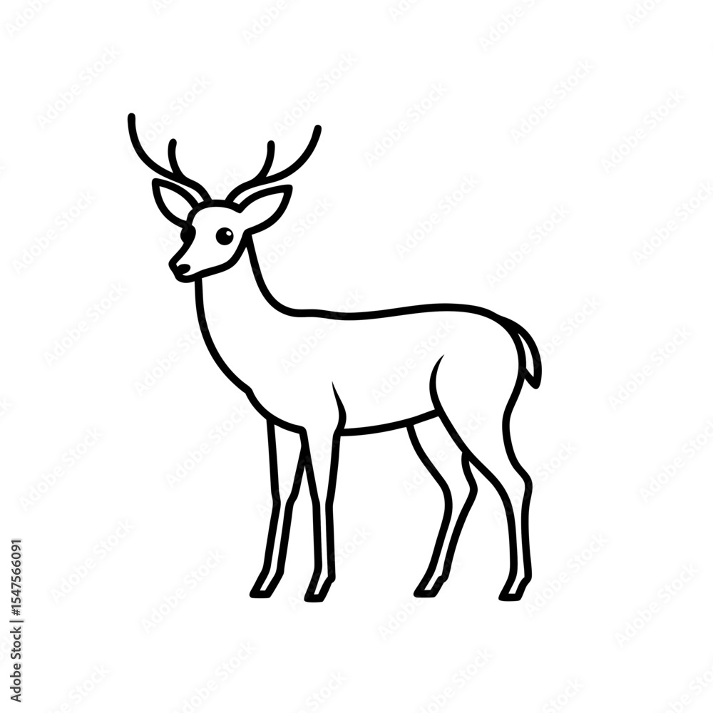 Obraz premium deer vector illustration