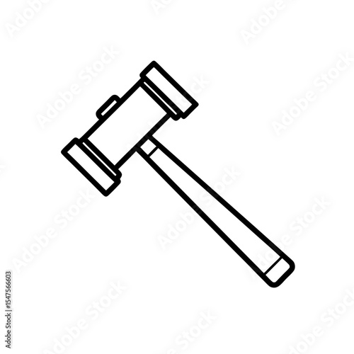 auction hammer icon on white background  .