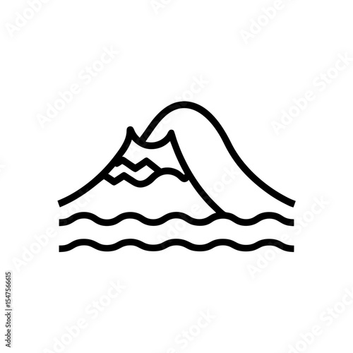 avalanche icon on white background  .