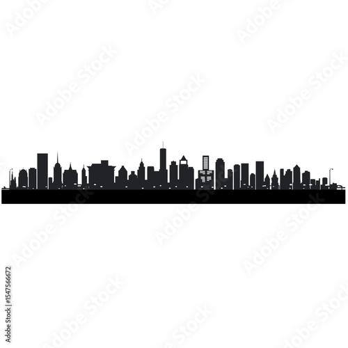 City scape Silhouette city architecture illustration vector