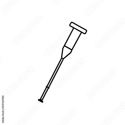 crutch icon on white background  .