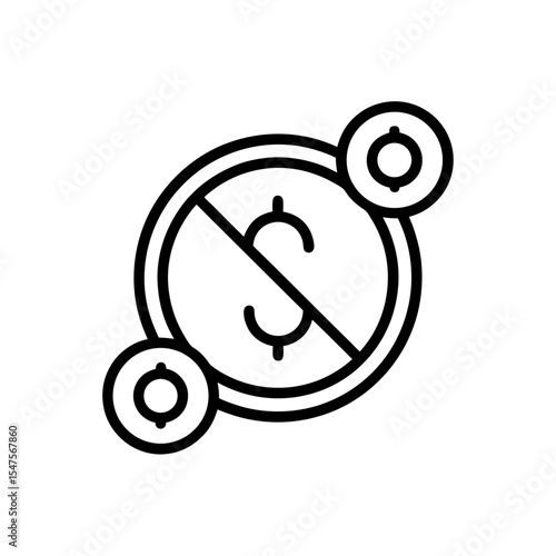 currency exchange icon on white background  