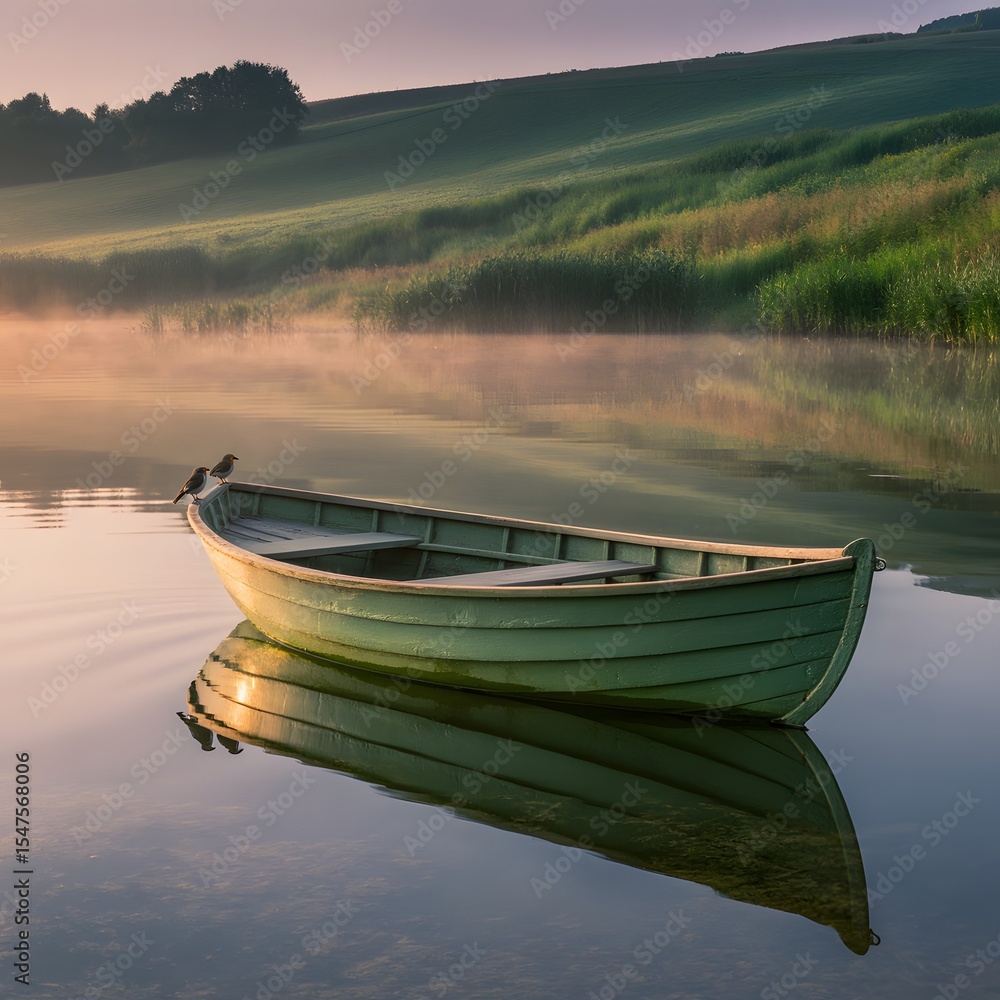 Obraz premium boat on the lake