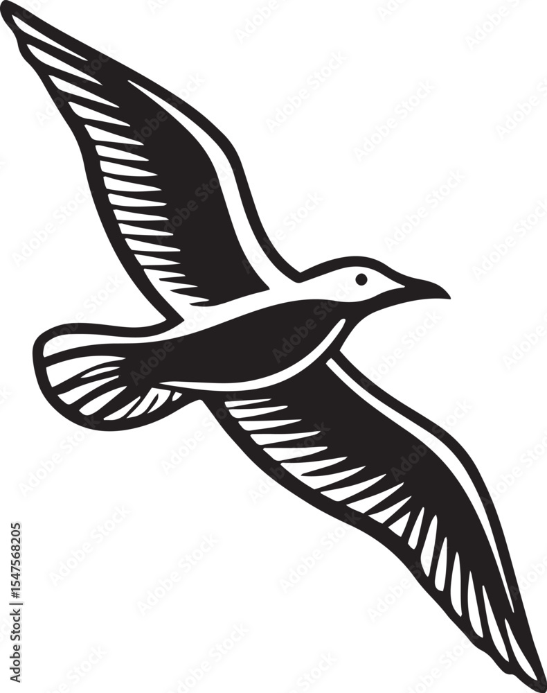 Elegant Bird Silhouette Vector Design Elegant Bird Silhouette Vector Design