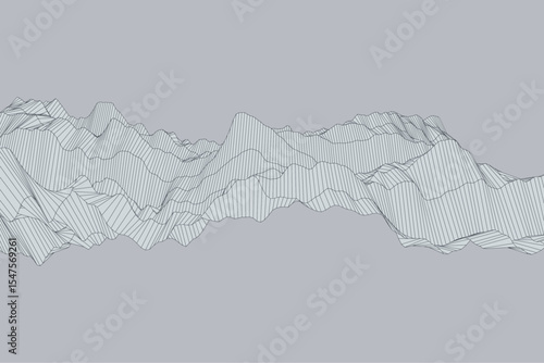 Artistic rendering of turbulence with linear formations and abstract geometry suggesting a dynamic wave field