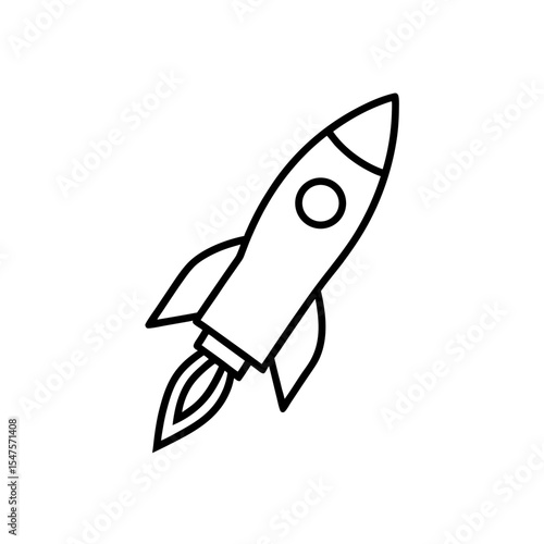 rocket launch icon on white background  .svg
