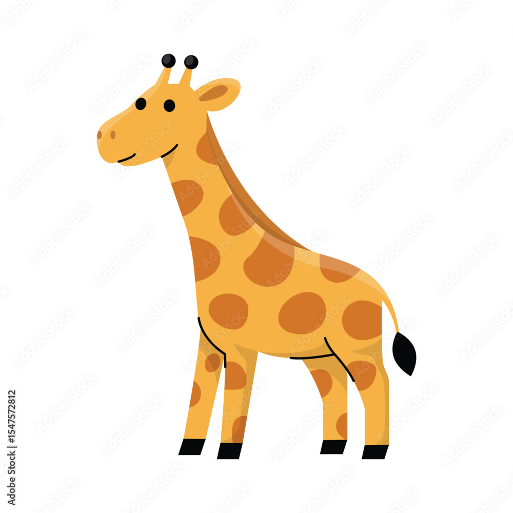 Fototapeta premium Cute Giraffe Vector Illustration Safari Animal Artwork