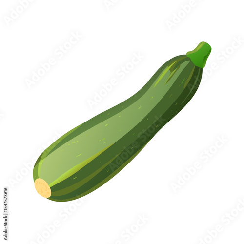 zucchini isolated on white