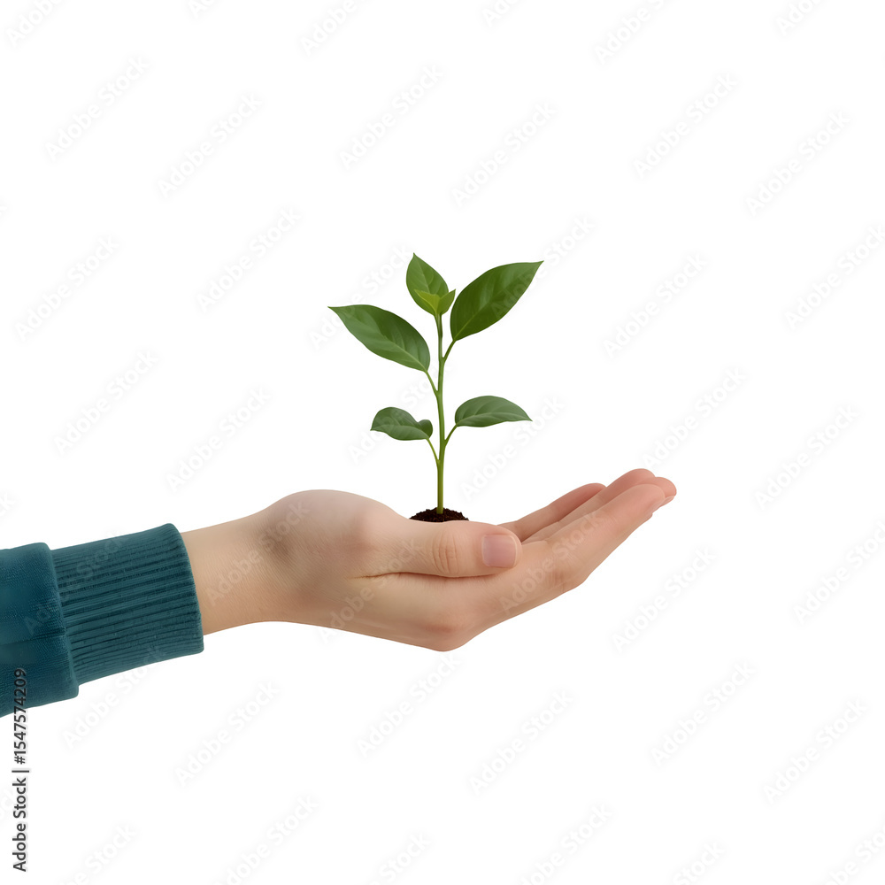 Startup Growth Symbol – 3D Hand with Young Plant – Transparent Background for Presentations, Websites, Ads Startup Growth Symbol – 3D Hand with Young Plant – Transparent Background for Presentations, Websites, Ads