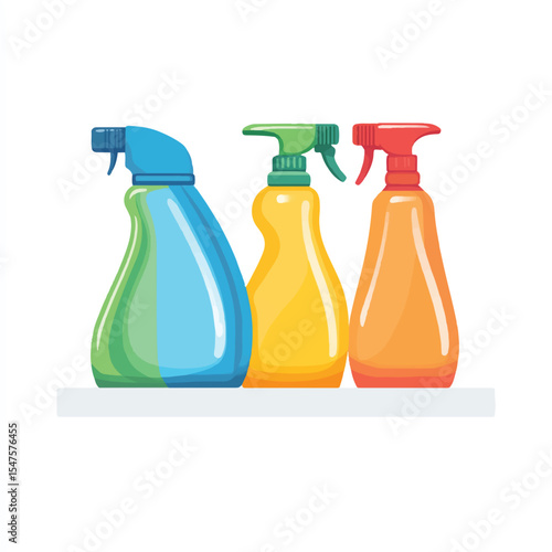 a detergent bottles on a simple shelf