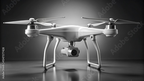 Stylized Drone Product Mockup on Monochrome Background