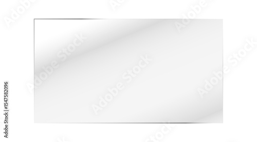 Realistic Transparent Glass Plate with Shadow on Checkered Background