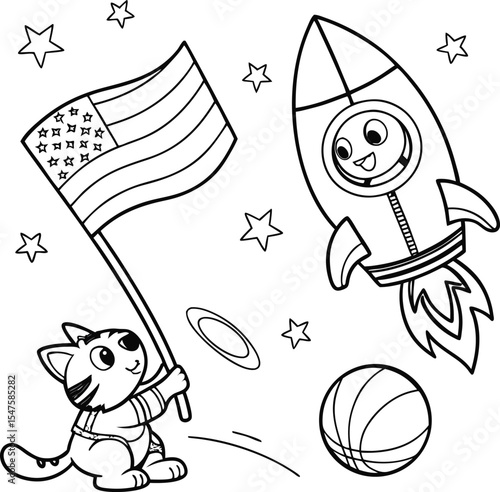 Funny cartoon vector illustrations: a set of hilarious monsters, cute animals, and pirate characters with comic sea creatures and birds