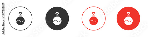 Round perfume bottle icon