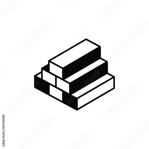 Wooden Beam  Icon vector