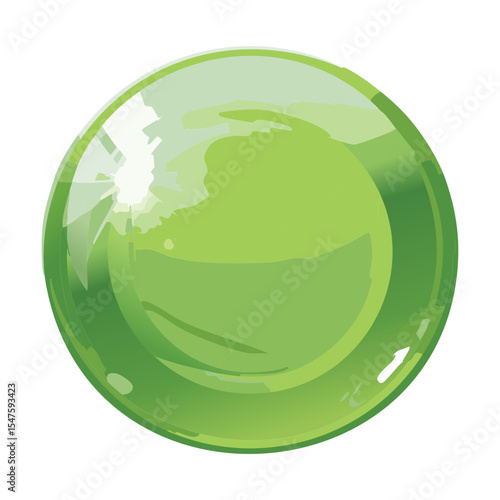Light Green Round Polished Stone Mineral