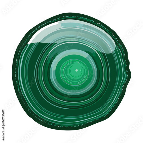Green Round Polished Stone Natural Mineral