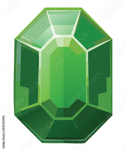 Emerald Cut Green Gemstone Precious Jewel