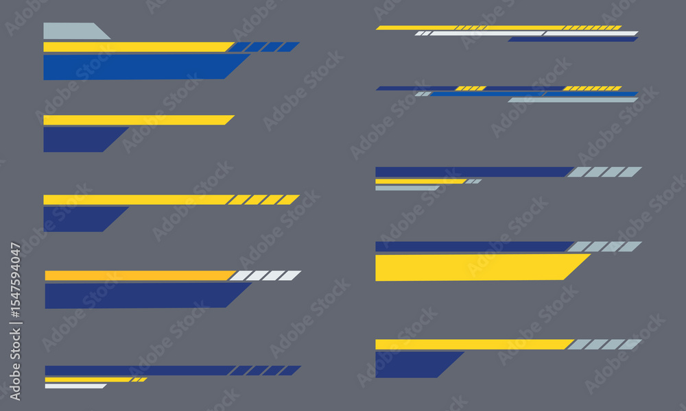 Fototapeta premium Corporate Letterhead Header and Footer Elements