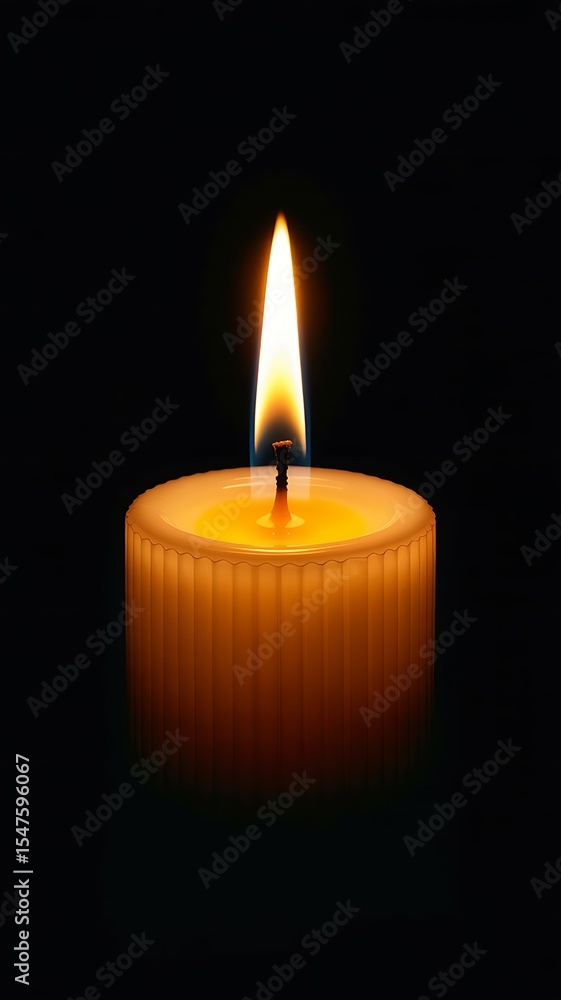 Single lit candle in the dark background image Single lit candle in the dark background image