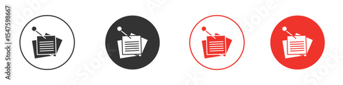 Sticky notes icon design, logo, app, UI. Vector illustration, EPS