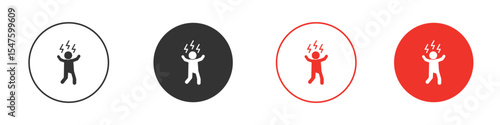 Stressed human icon design, logo, app, UI. Vector illustration, EPS