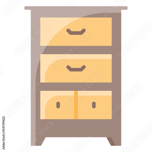 Drawers furniture flat icon