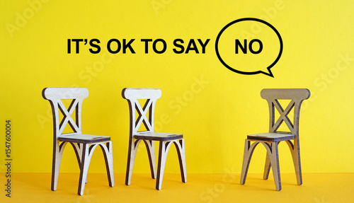 Foto Learn to say no is shown using the text