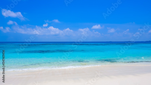 Wallpaper Mural The summer vacation background with the pattern of Nature on the beach with wave of sand as sea ocean blue water in summer Torontodigital.ca