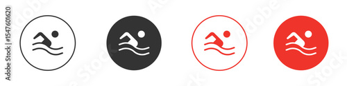 Swimming icon design, logo, app, UI. Vector illustration, EPS