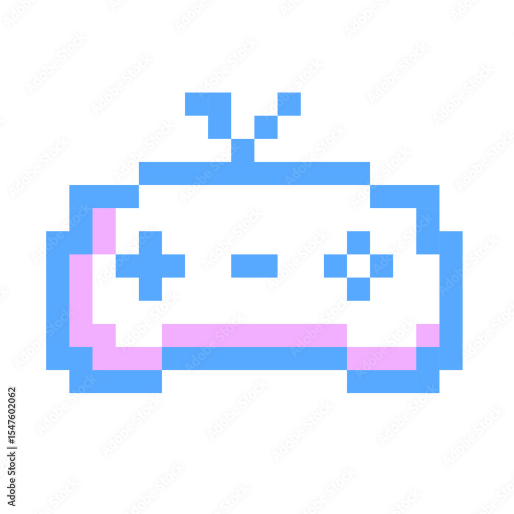 Obraz premium blue joystick game pixel icon