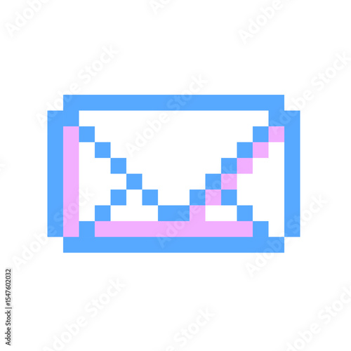blue email pixel icon