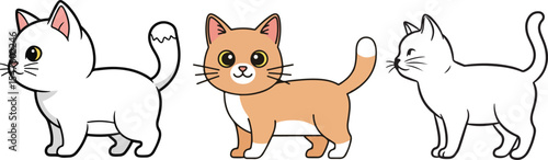 Cartoon cats vector 