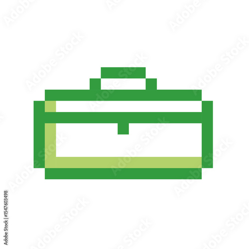 green setting pixel icon