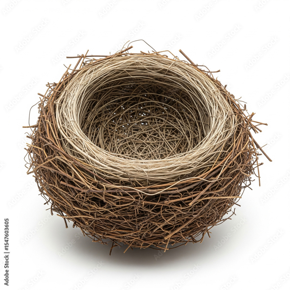 Obraz premium nest on white background