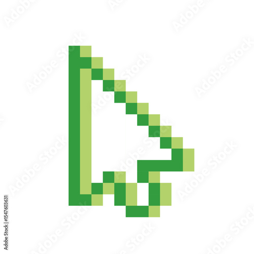 green cursor arrow pixel icon